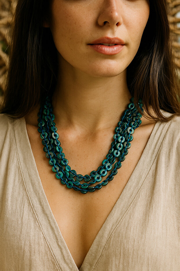 Petrol mavisi kolye - 1