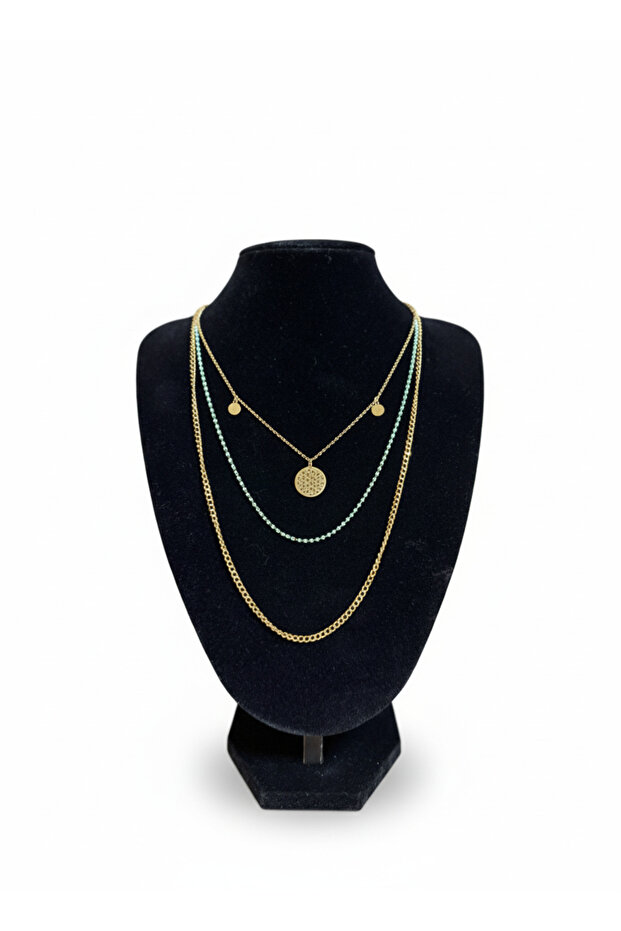 Women's Elegant Aura Triple Necklace