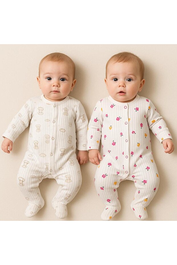 2-Pack Organic Baby Rompers