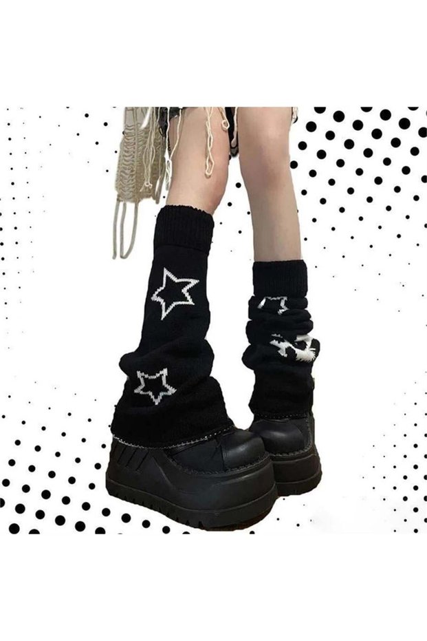 Stars and Cute Monster Winter Loose Leggings