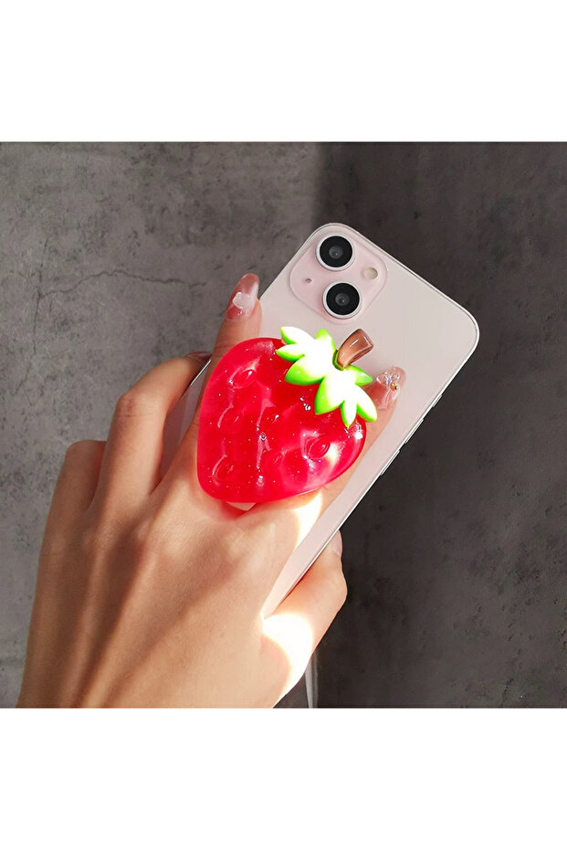 Popsocket Yapışkan 3D Meyve ve Sebze Desenli Popsocket Telefon Standı ve Tutacağı - 2