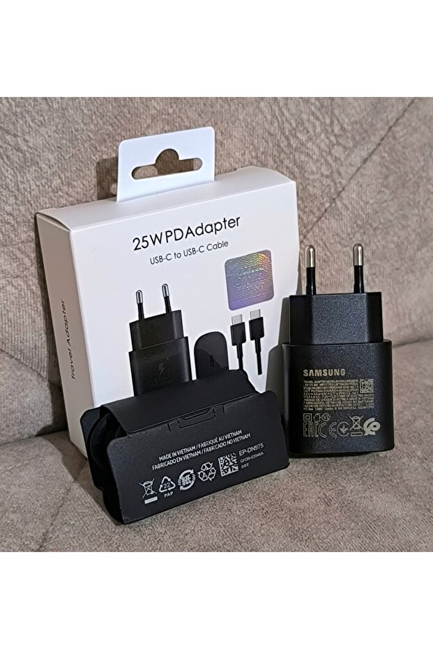 Samsung A73/A53/A33 25w Type-c Sarj Seti / Orijinal Adaptör + Kablo Set 25watt Siyah - 4