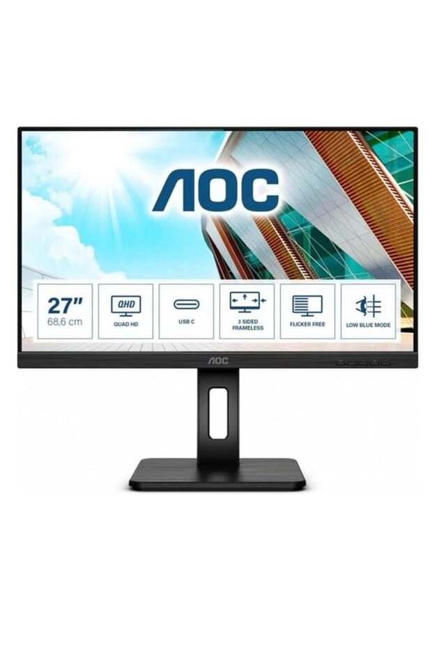 27" IPS Q27P2CA 4MS 75HZ HDMI-DP USB-C KURUMSAL PIVOT MONİTÖR 2560X1440 - 1