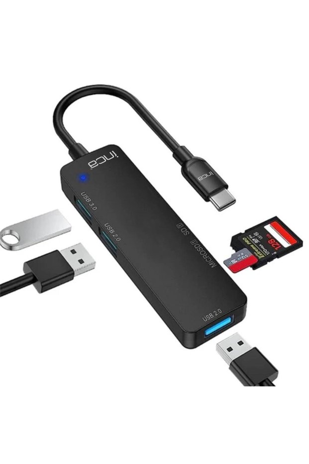 Data-C864 Itpc-5T Type-C Input 2Xusb Sd-Micro Sd2.0 Multiplexer USB 3.0 Multiplexer Converter Blue Led