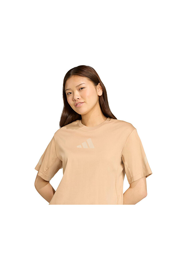 دبليو زد إن إي. تي شيرت نسائي كاجوال باللون الكاكي - 4