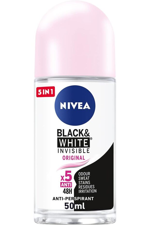 Black & White Invisible Original Roll-On Deodorant for Women, 50ml