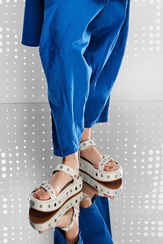 Ekru Sandalet Rocker - 1