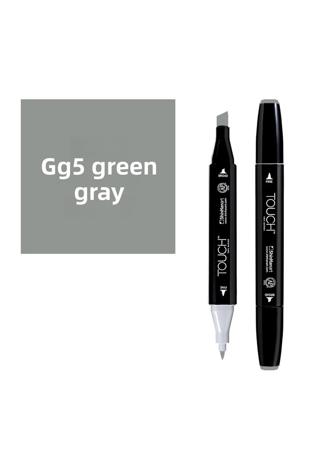 قلم رسم مزدوج اللمس GG5 أخضر رمادي
