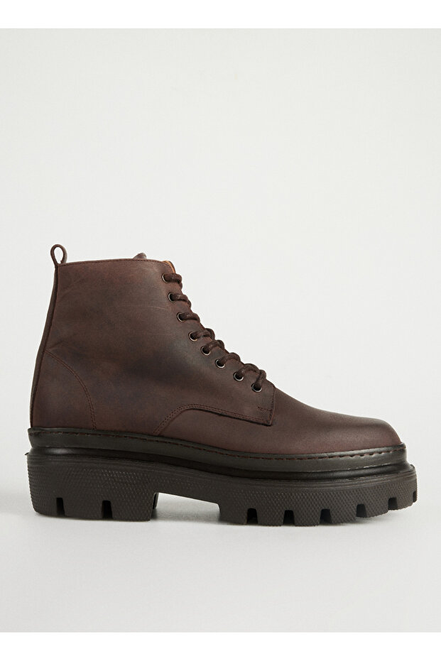 Kahve Erkek Deri Bot MENGA-BLAINE - 1