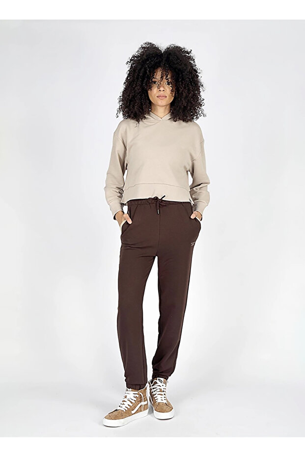 Brown Women's Regular Waist Sweatpants 251 Lcf 227003 Heat Brown