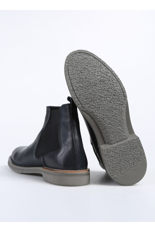 Lacivert Erkek Deri Bot VETAN - 4