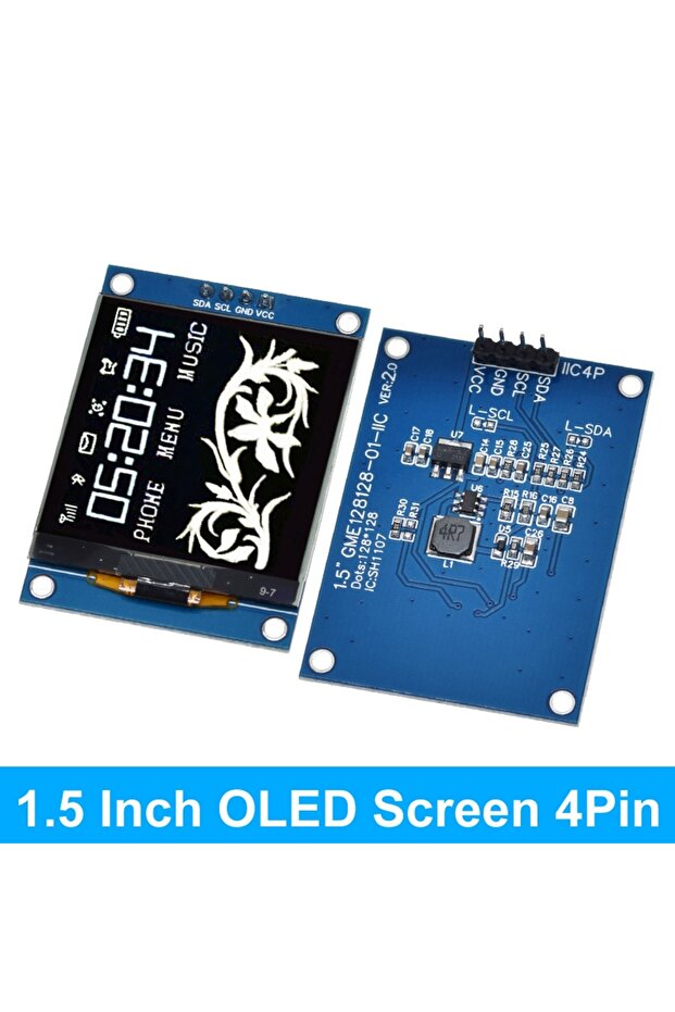 4PIN White ALL NEW 1.5 Inch 128x128 OLED Shield Screen Module High quality Product For Raspberry Pi - 1