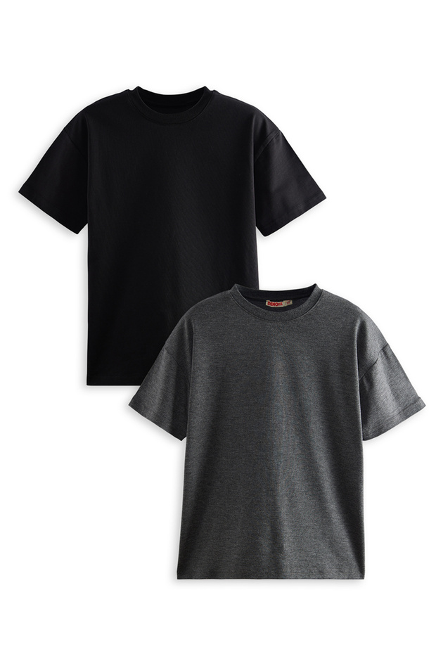 Boy's Basic Oversize 2 Pack T-Shirt - 3