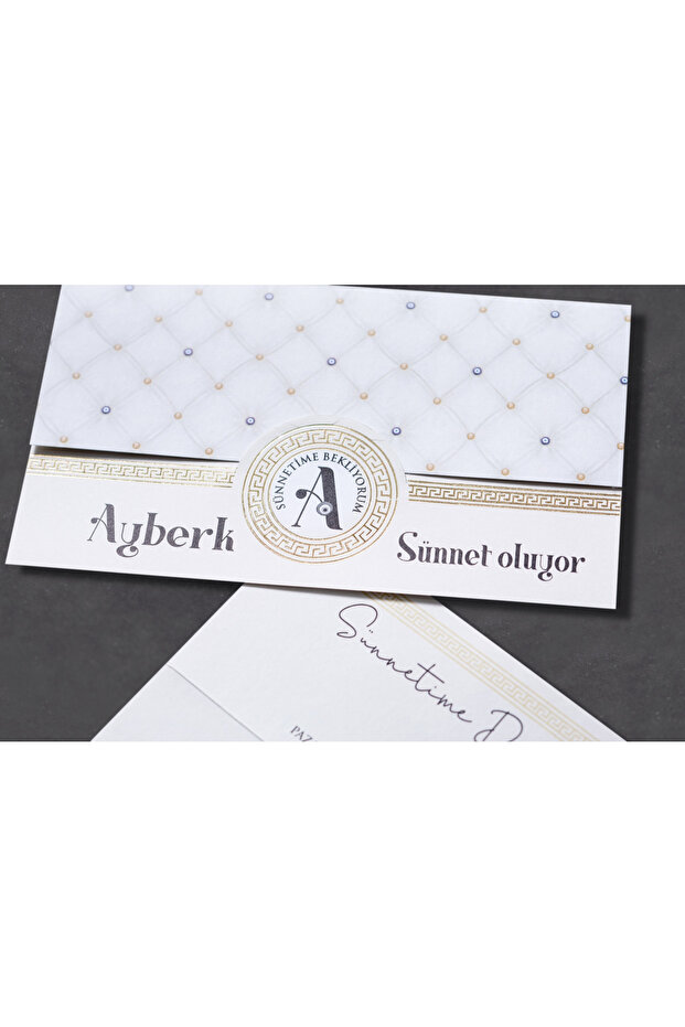 Sünnet Davetiyesi 5019 - 50 Adet - Zarfsız - Baskı Hariç - Tablozadee Özel Tasarım - 4