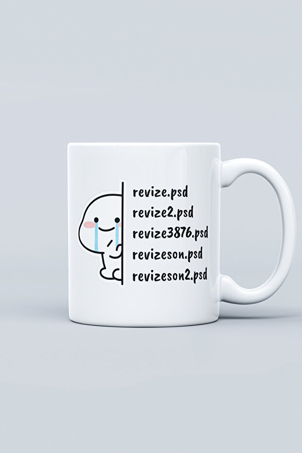 Grafikerler İçin Revize Hediyelik Seramik Kupa Bardak Makinede Yıkanabilir - 6