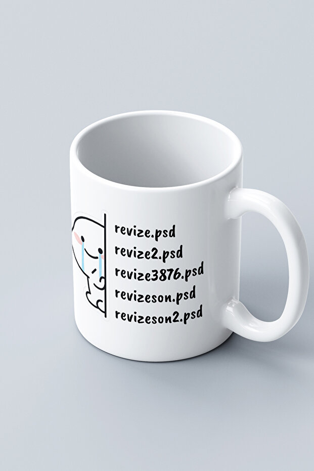 Grafikerler İçin Revize Hediyelik Seramik Kupa Bardak Makinede Yıkanabilir - 3