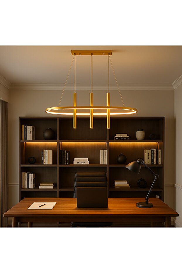 اضاءة مكتب طاولة طعام ذهبي - 3