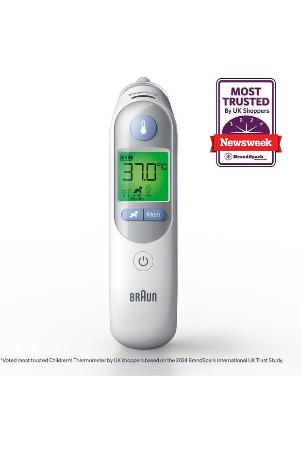 ThermoScan 7, Ear Thermometer, Age Precision with Colour Coding - IRT 6520 White - 2