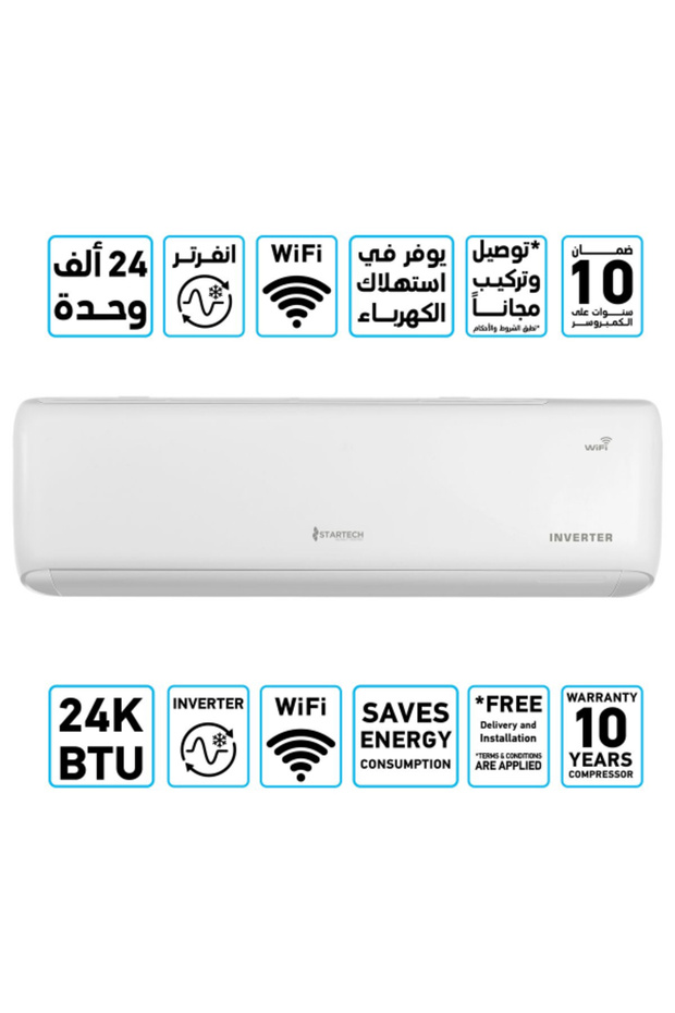24K BTU Wi-Fi Control Hot and Cold Inverter Split Air Conditioner