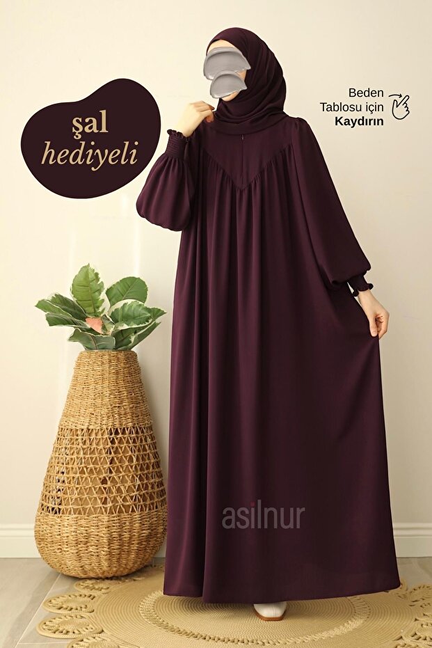 Sema Dress Shawl Gift Set Plum