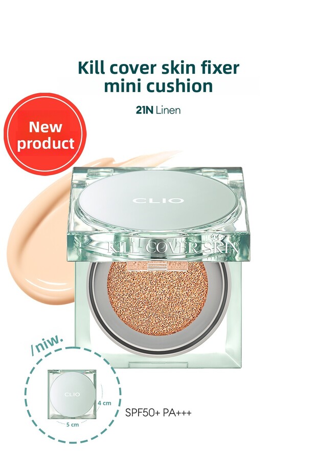 Permanent Matte Mini Size Cushion Kill Cover Skin Fixer Cushion Mini (21N Linen) Spf50+ Pa+++