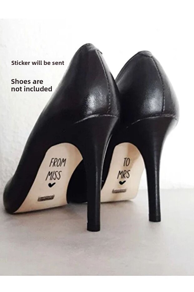Bride Shoe Stickers Writing (Sticker Only)