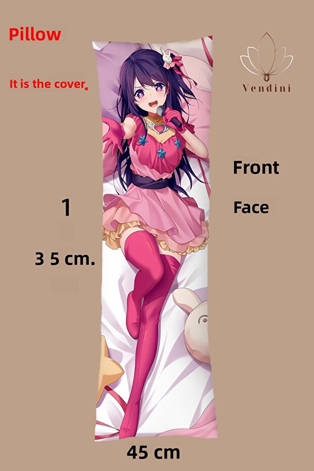 Double-Sided Printed - Ai Hoshino _ Oshi No Ko Hugging Pillow Cover, Hugging Pillow