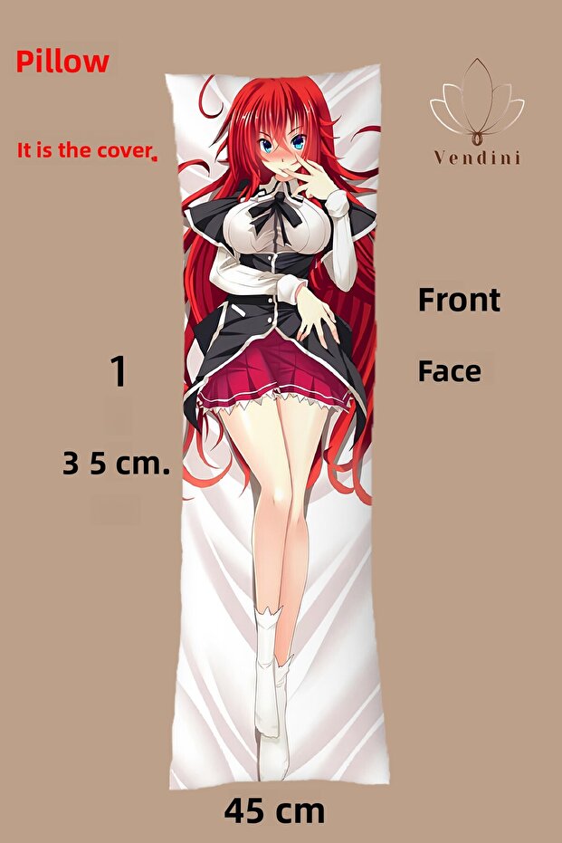 Double-Sided Printed -Rias Gremory _ High School Hugging Pillow Cover, Hugging Pillow