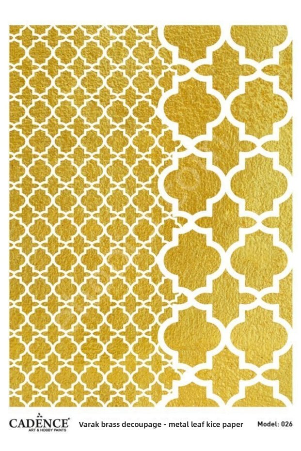 Gold Leaf Rice Decoapaj Paper - Model 26