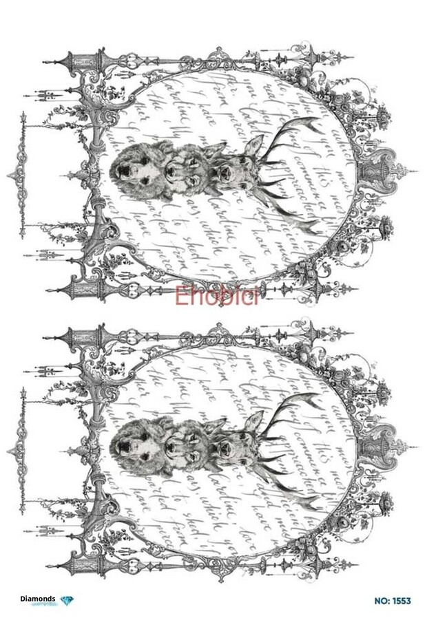 Diamond Rice Decoupage Paper - 1553