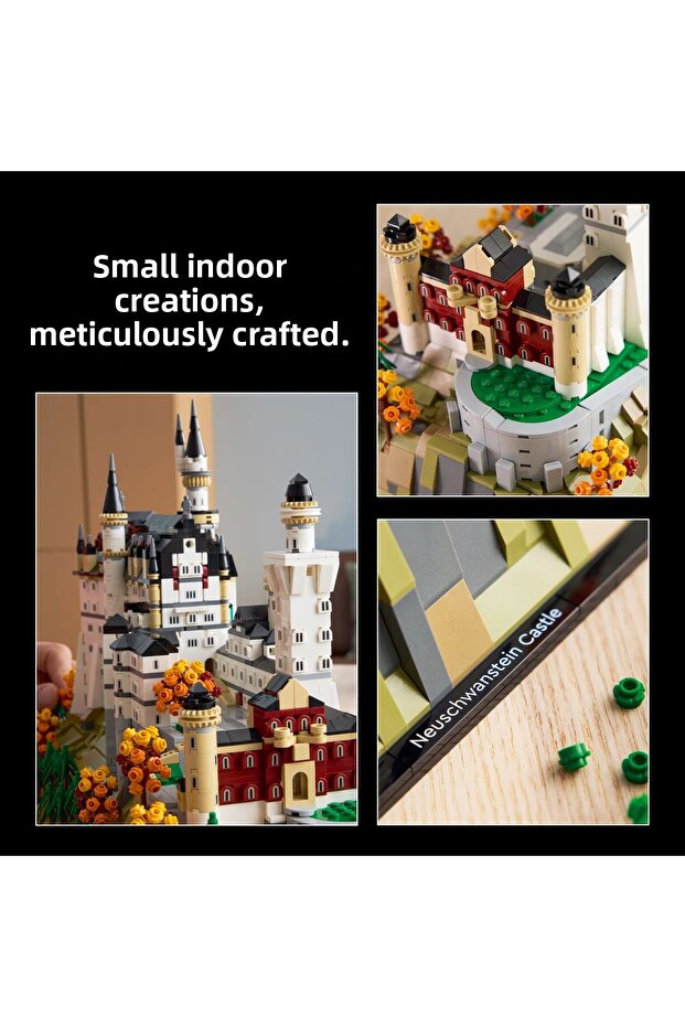 ®   Architecture Neuschwanstein Castle 21063 - Model Building Kit for Adults (3455P) - 8