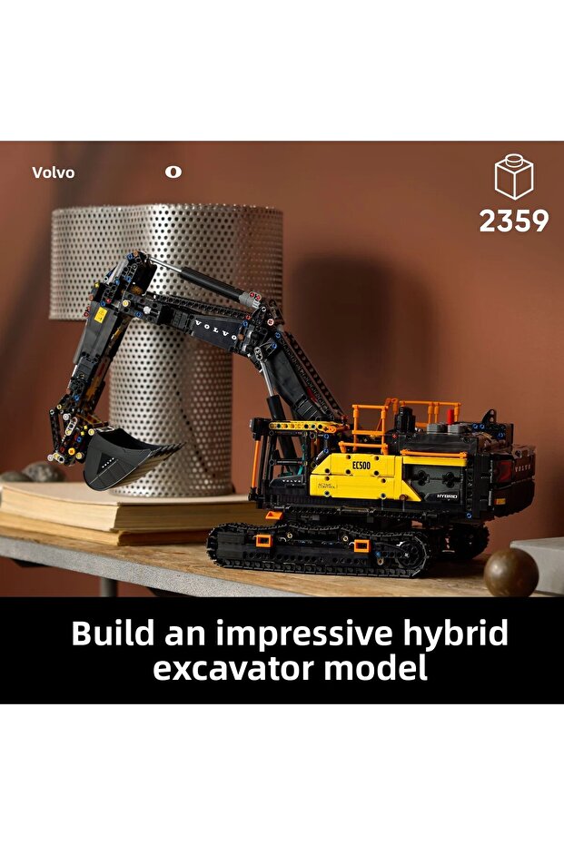 ®   Technic Volvo Ec500 Hybrid Excavator 42215-Construction Vehicle Model Building Kit for Adults (2359P) - 5