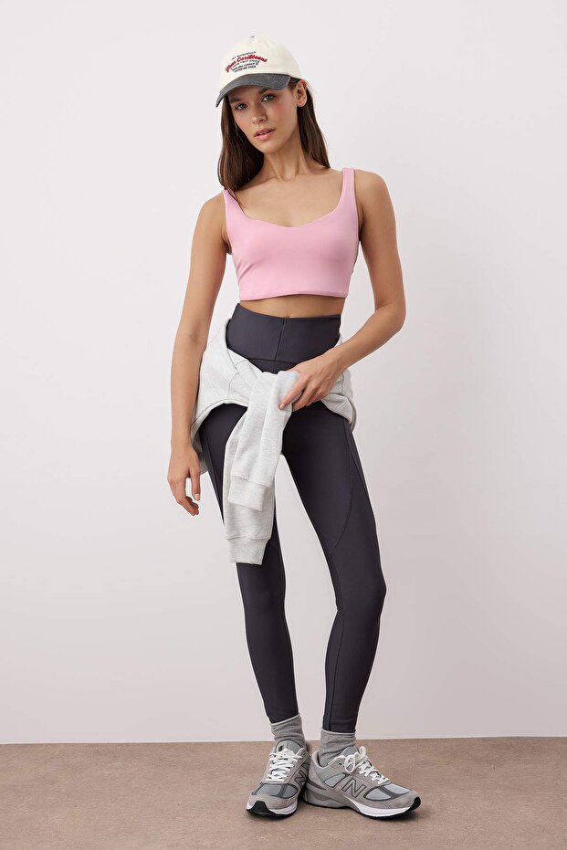 Pembe Kapsız Örme Spor Sütyeni THMAW26SS00014 - 2