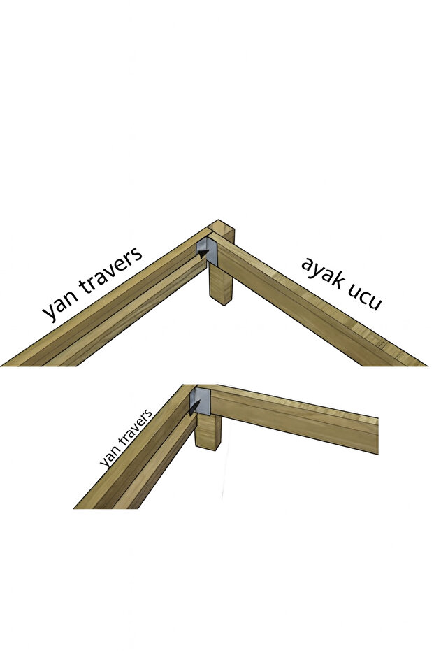 200cm X 200cm Masif Ahşap YUVARLAK ÇITALI BAŞLIKLI ÇİFT KİŞİLK CEVİZ RENGİ - 9