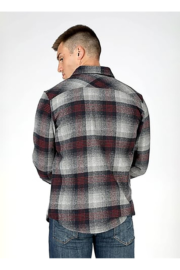 Чоловіча сорочка Regular Fit темно-синього кольору 251 LCM 241011 LUPINES ТЕМНО-СИНІЙ-СІРИЙ - 4