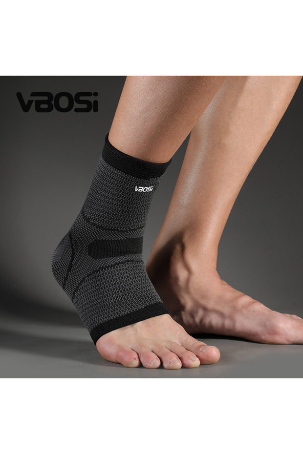 دعامة دعم الكاحل والقدم للرجال والنساء قابلة للتعديل ومرنة للصالة الرياضية مقاس M أسود قطعة واحدة من أجل السلامة الرياضية - 1