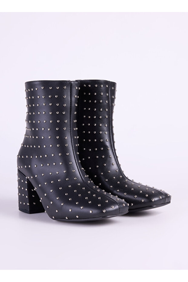 Siyah Kadın Topuklu Bot DIVNA - 2