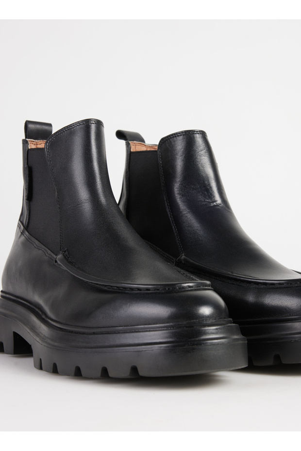 Siyah Erkek Deri Bot WOLF-COTY - 6