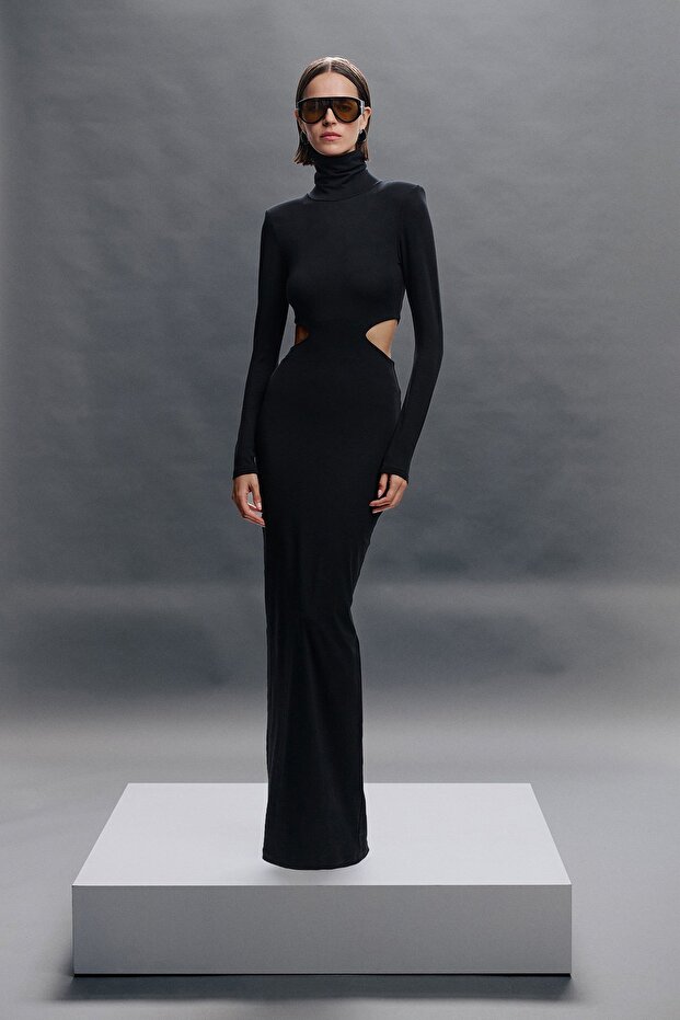 cut-out maxi elbise - 1