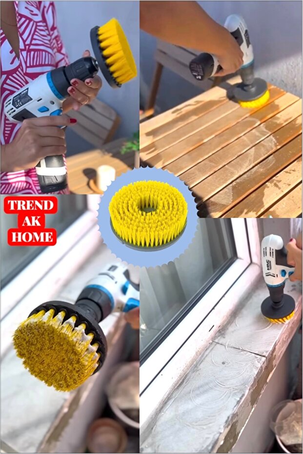 HALI VE KOLTUK YIKAMA FIRÇASI BANYO-LAVABO-FAYANSLAR-BALKON-MERDİVEN MERMERLER TEMİZE FIRÇASI - 6