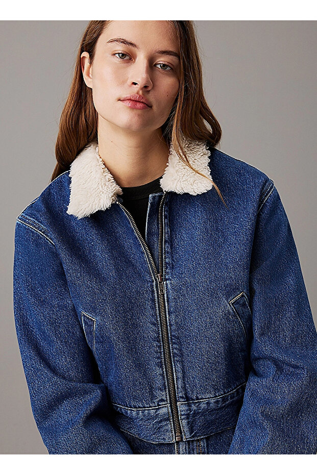 DENIM ZIP JACKET SHERPA - 2