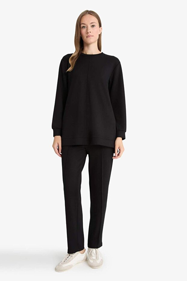 Regular Fit Bisiklet Yaka Uzun Kollu Tunik F5117AX25AU - 5