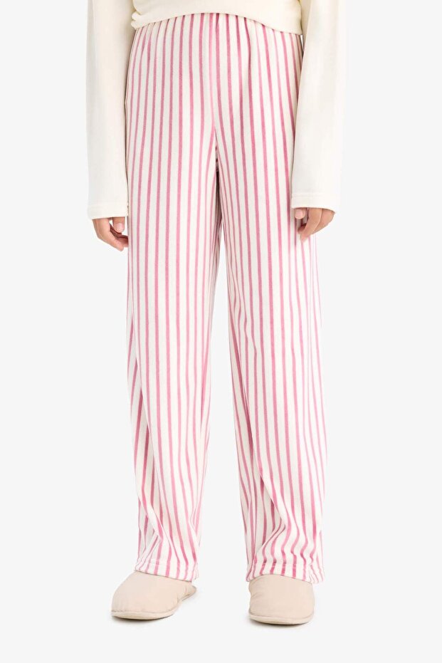 Mädchen-Pyjama-Set aus Fleece mit langen Ärmeln und langem Unterteil D1068A824WN - 6