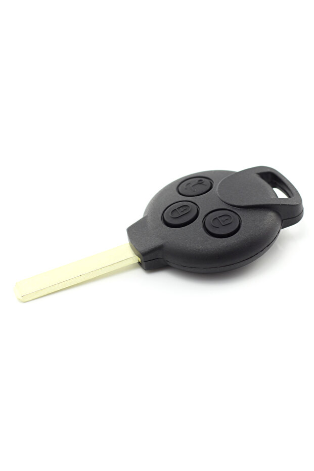 3-button key shell for Smart, Matte Black - 5
