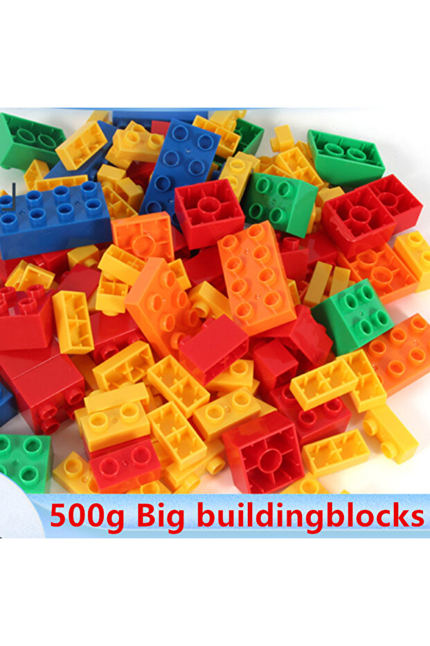 opp bag 500g 500g DIY MOC Color Random Assembly Big Building Blocks Bulk Basic Parts Classic Model B - 1