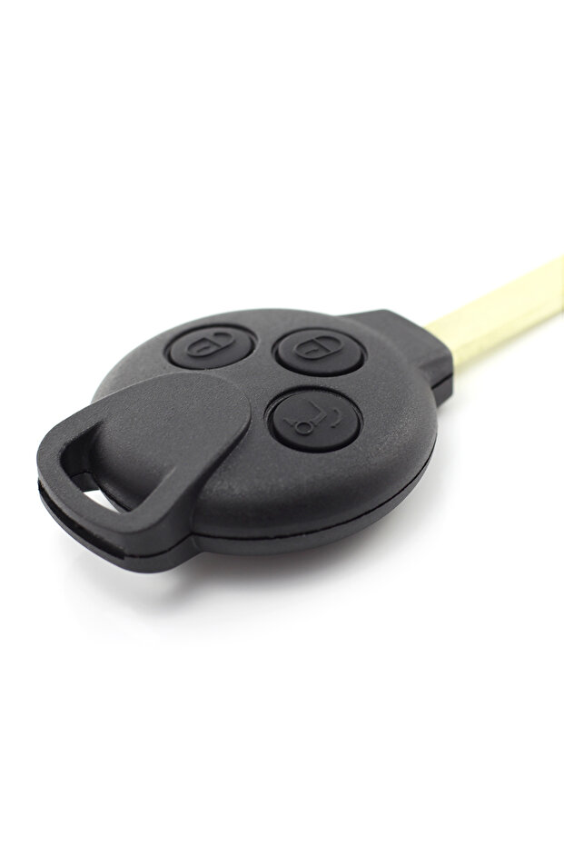 3-button key shell for Smart, Matte Black - 8