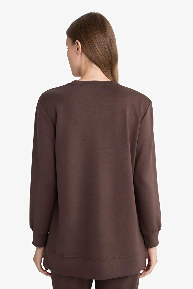 Regular Fit Bisiklet Yaka Uzun Kollu Tunik F5117AX25AU - 6