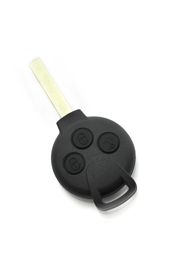 3-button key shell for Smart, Matte Black - 1