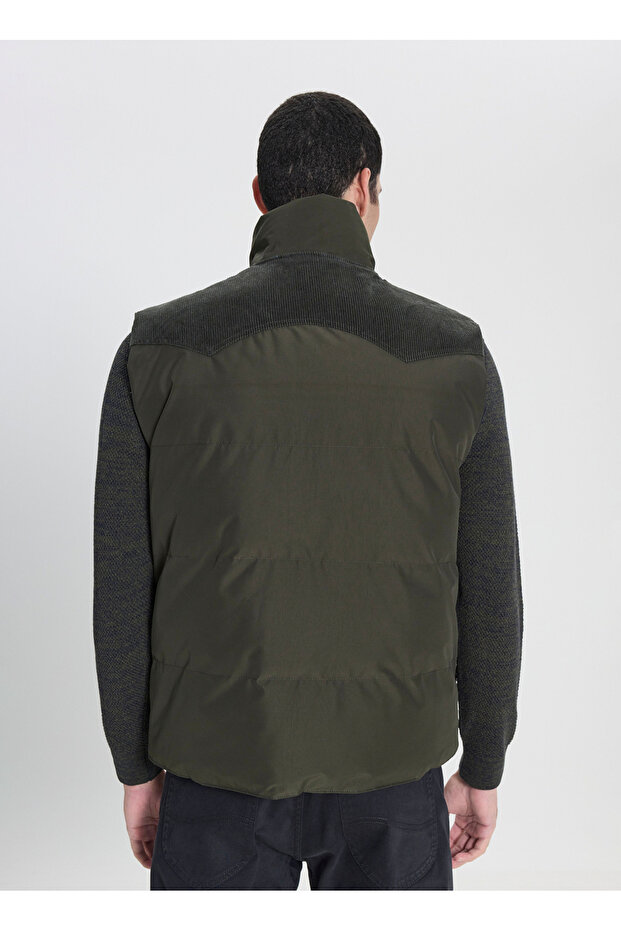 Haki Erkek Yelek LD507064192 Haki Puffer Yelek - 5