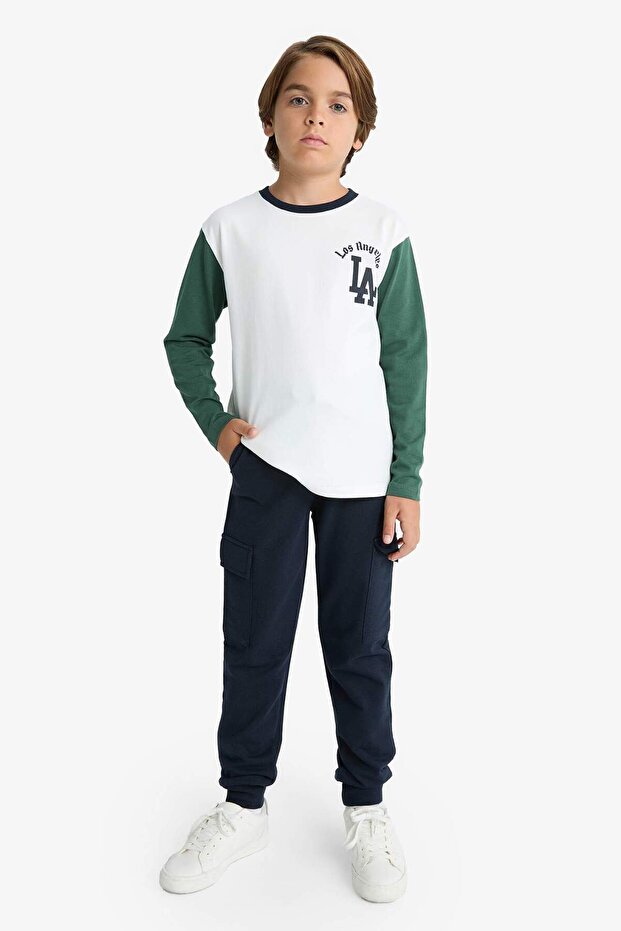 100% Cotton 2-Piece Set Printed Long Sleeve T-Shirt Sweatpants Boys F2493A825Au
